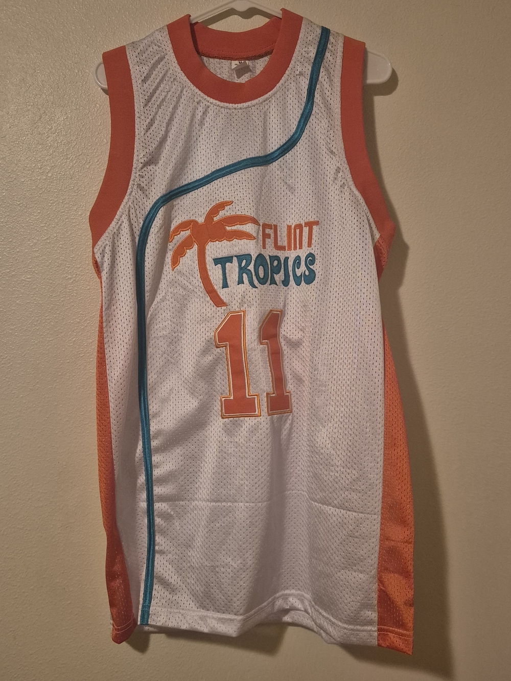 Men's Orange & White Flint Tropics Monix Basketball Jersey - #11